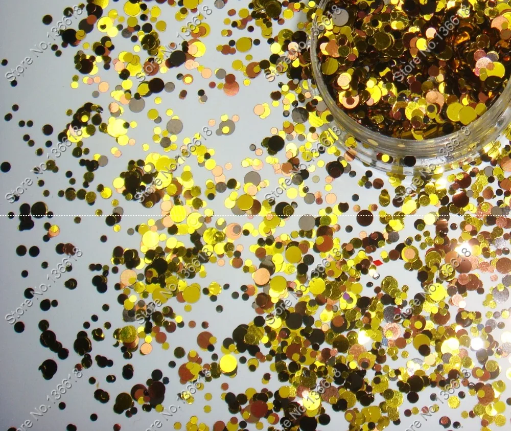 Круглые Блестки для дизайна ногтей 50 г блестящая пудра в горошек акриловых лака