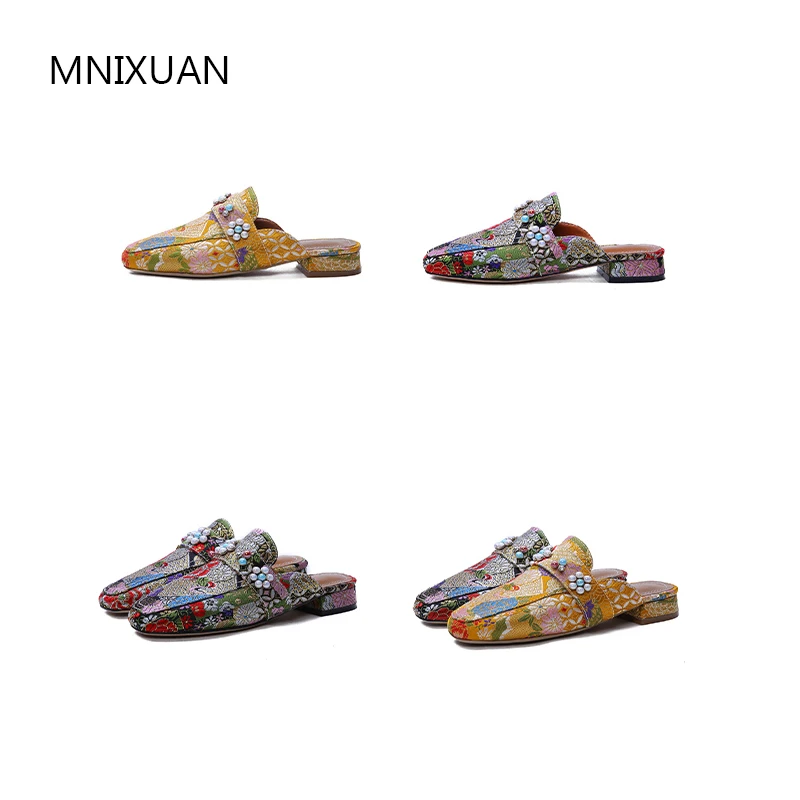 MNIXUAN/модные женские туфли лодочки в китайском национальном стиле Новинка 2019 года