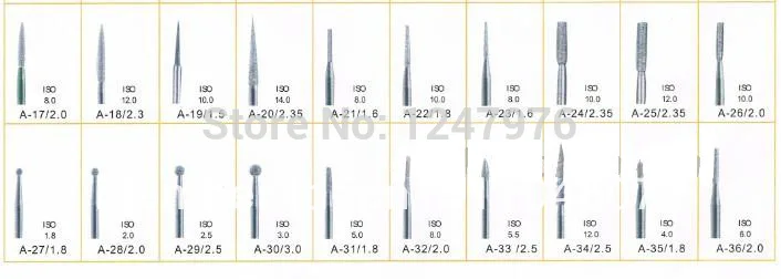 

Free shipping Good Quality Diamond Burs for low speed handpiece