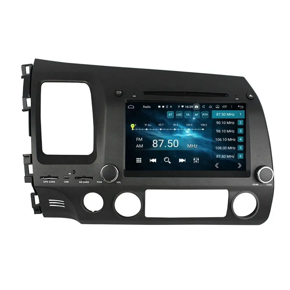 

4gb+64gb PX6 6-Core 2 din 8" Android 10.0 Car Radio DVD Player for Honda Civic 2006-2011 GPS Bluetooth 5.0 WIFI Easy Connect