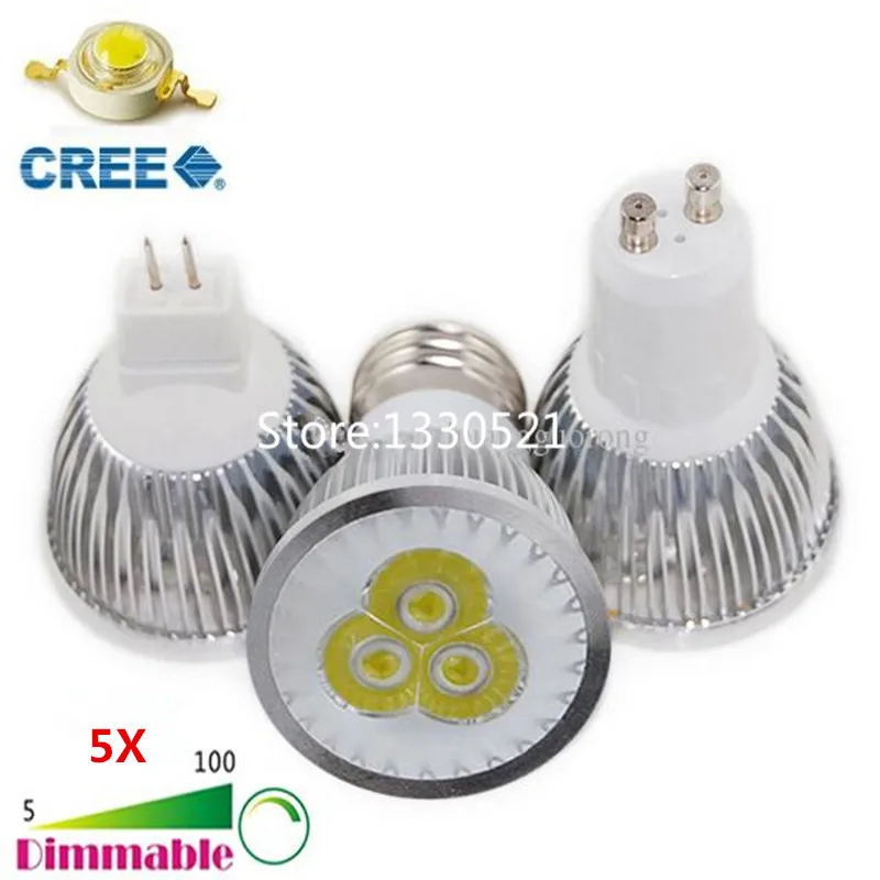 Светодиодная лампа высокой мощности CREE светодиодная 9 Вт с регулируемой яркостью