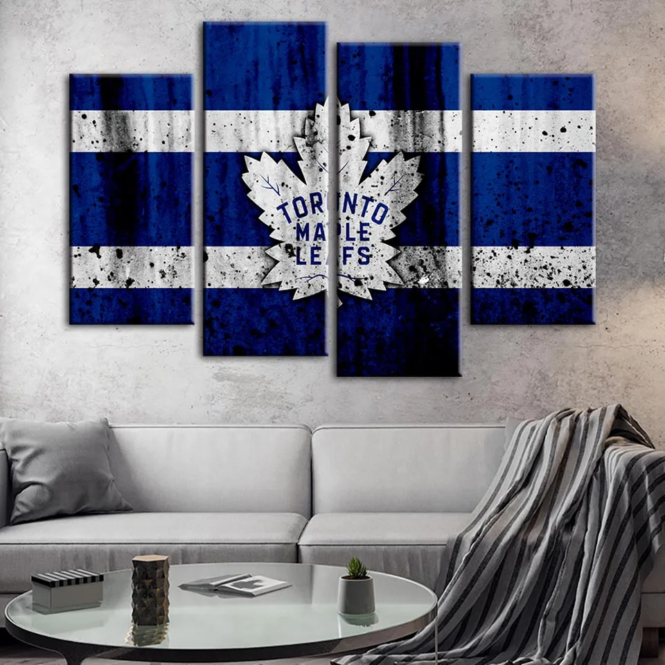 Холст настенный художественный принт украшение дома Toronto Maple Leafs флаг плакат Современная живопись для Модульная картина для гостиной рамки