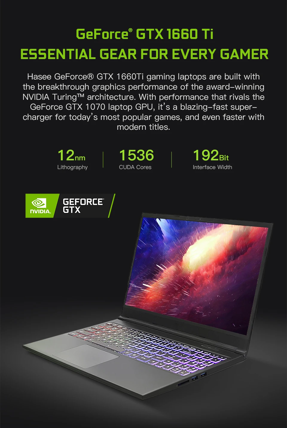 Hasee Z7-CT7VH ноутбук для игр(Intel I7-9750H+ GTX1660Ti/8 GB ram/256G SSD+ 1T HDD/15,6 ''/RGB клавиатура) hasee Notbook для плеера