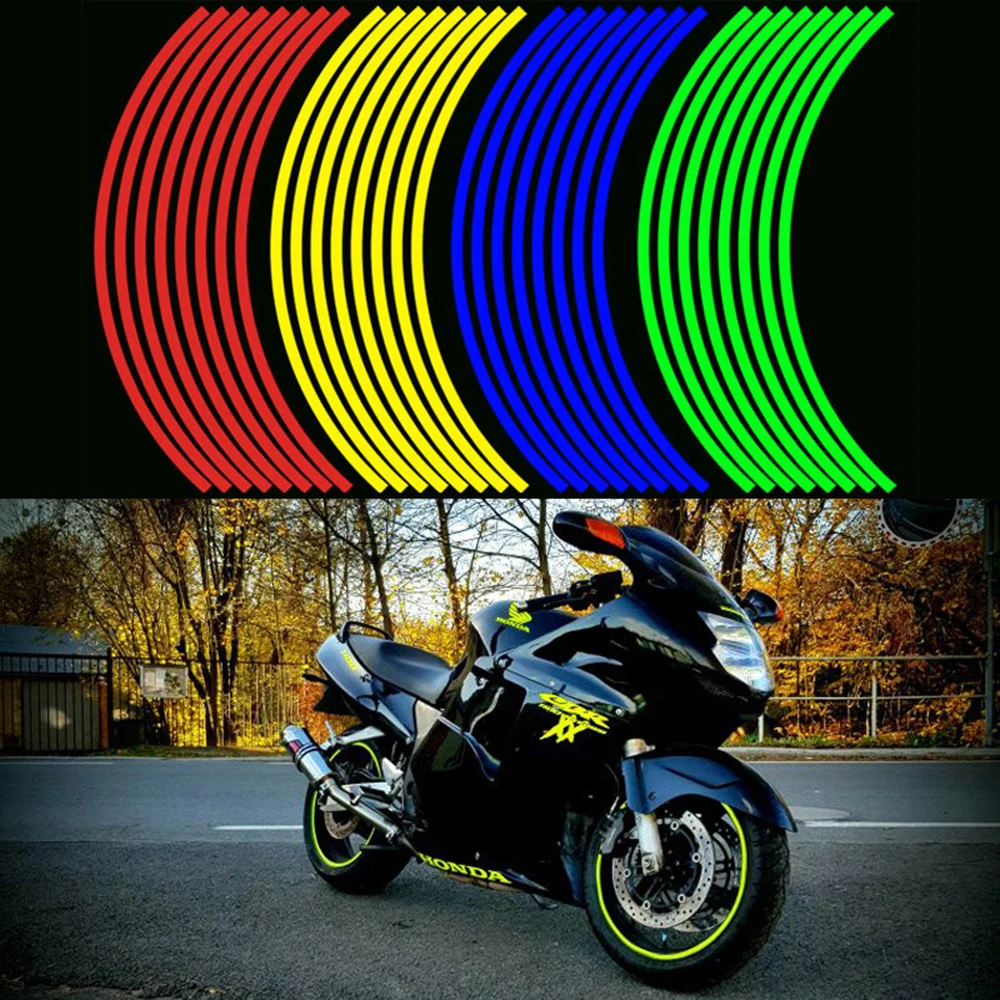 16 шт. светоотражающие наклейки на колеса мотоцикла | Автомобили и мотоциклы
