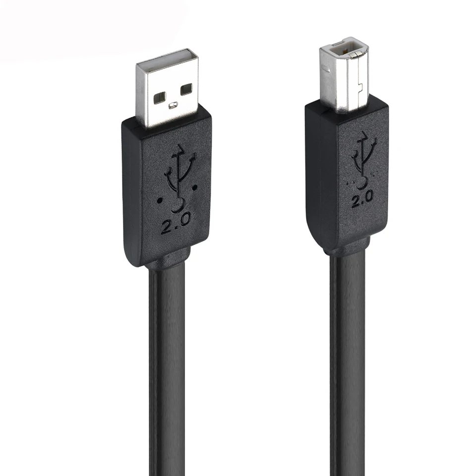 Lballist плоский USB 2,0 кабель для принтера type A Male to type B Мужской Чистый медный сердечник для принтера usb-концентратор