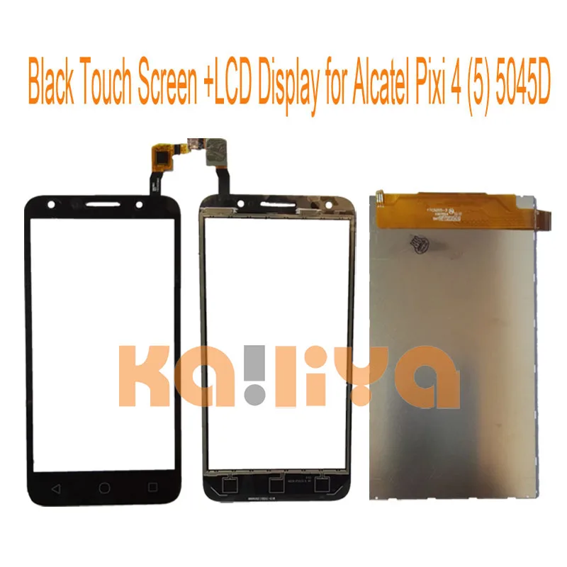 Для Alcatel One Touch Pixi 4 (5) 5045 5045D 5 0 ''черный сенсорный экран + ЖК дисплей сенсорная
