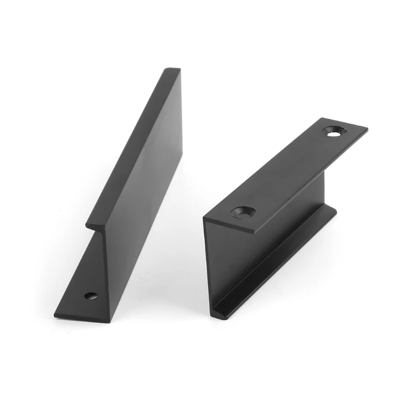 Черные скрытые ручки шкафа цинковый сплав кухонный шкаф для выдвижных ящиков