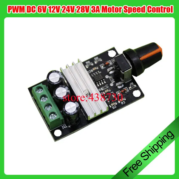 Фото 1 шт. PWM DC 6 в 12 В 24 28 3A регулятор скорости двигателя новый контроллер переключателя 1 шт. PWM DC 6 в 12 В 24 28 3A регулятор скорости двигателя новый контроллер переключателя