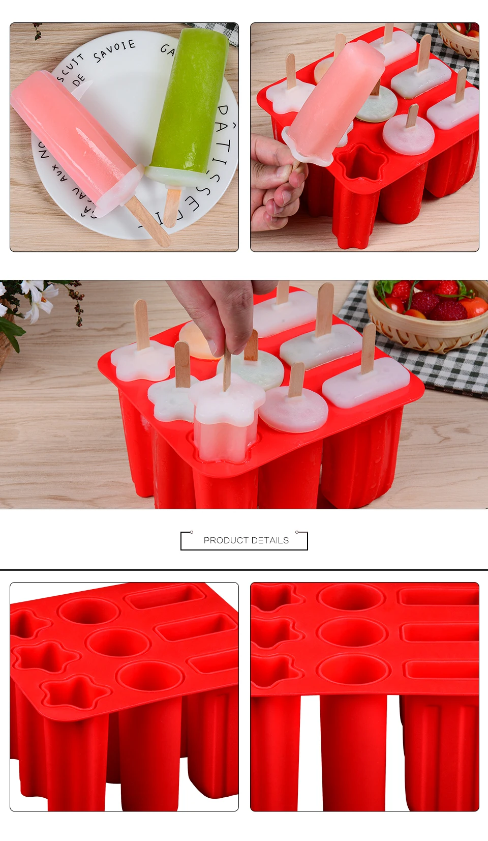 SILIKOLOVE DIY замороженное мороженое формы силиконовые Морозильник Мороженое Плесень многоразовые силиконовые льда поп плесень леденец формы с палочками
