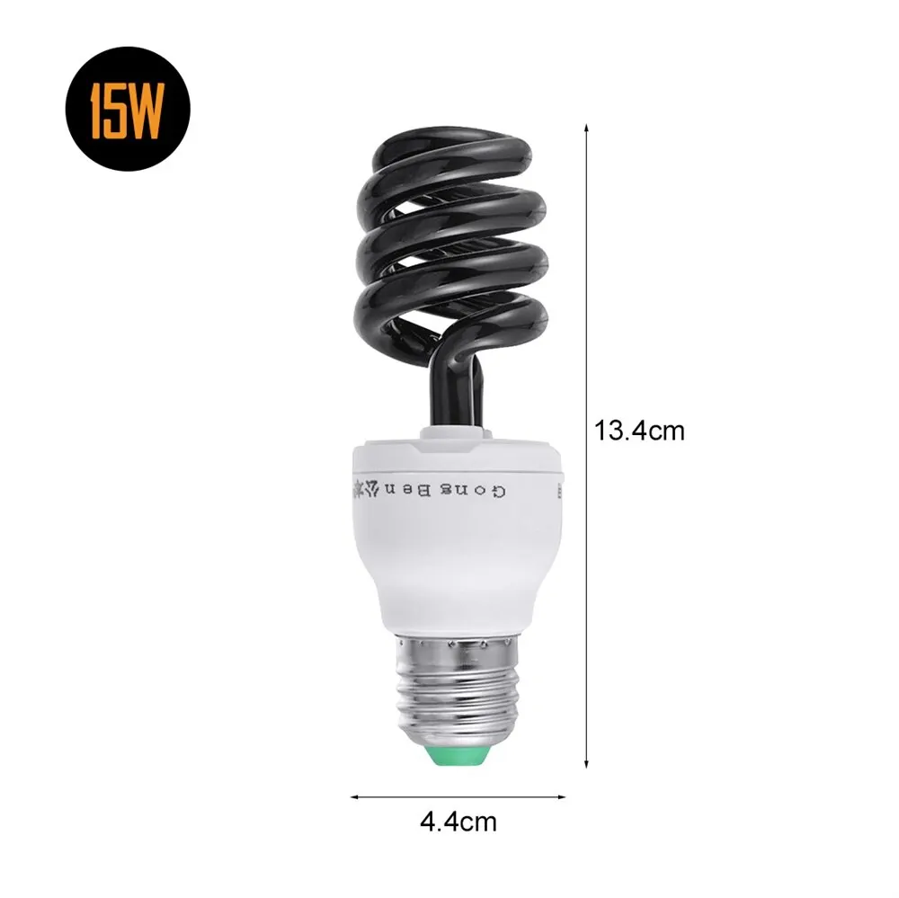 15 w 220V E27 15-40 Вт ультрафиолетовая лампа UV светильник лампы CFL светильник лампа Спиральные энергосберегающие черный светильник фиолетовый лампы светильник ing - Мощность в ваттах: 15 w