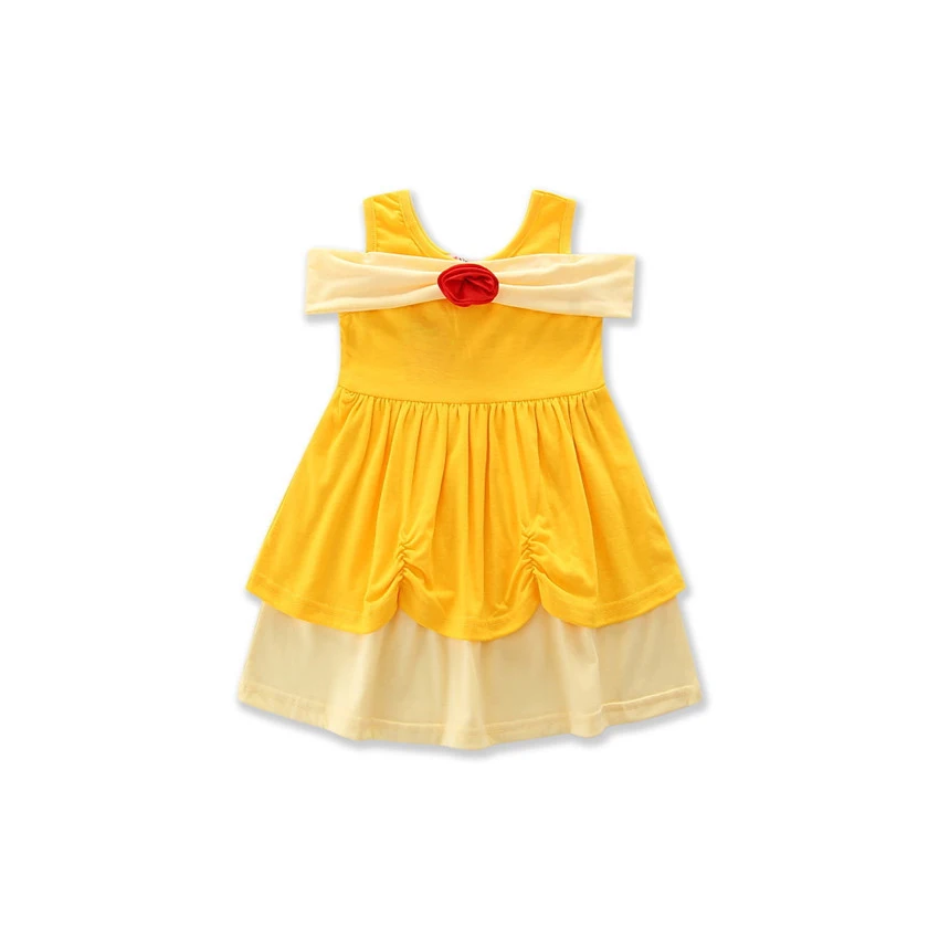 New Baby Girls Summer Casual Clothing Minnie Mulan Wonder Woman Snow White Rapunzel Tinker Bell Princess Dresses 2-7y | Детская одежда