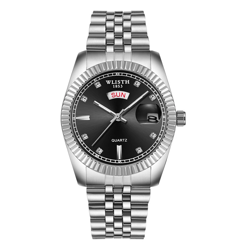 Мужские часы 2020 роскошные классические деловые мужские из нержавеющей стали