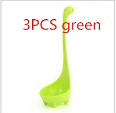 3 Green ladles Специальные ковши кухонный инструмент корейский милый модный кухонные принадлежности белка в форме ковша антипригарная рисовая ложка - Цвет: 3 Green ladles