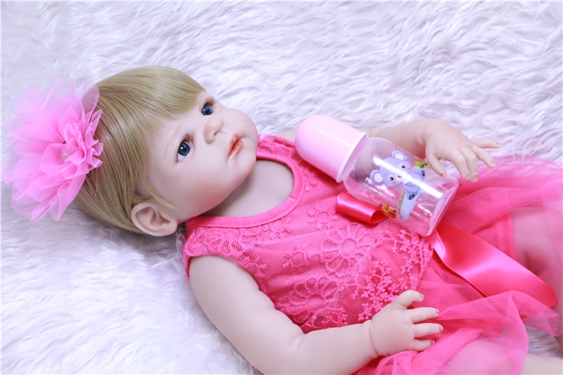 NPK23 "полностью силиконовые куклы для новорожденных bebe realista милая девочка alive
