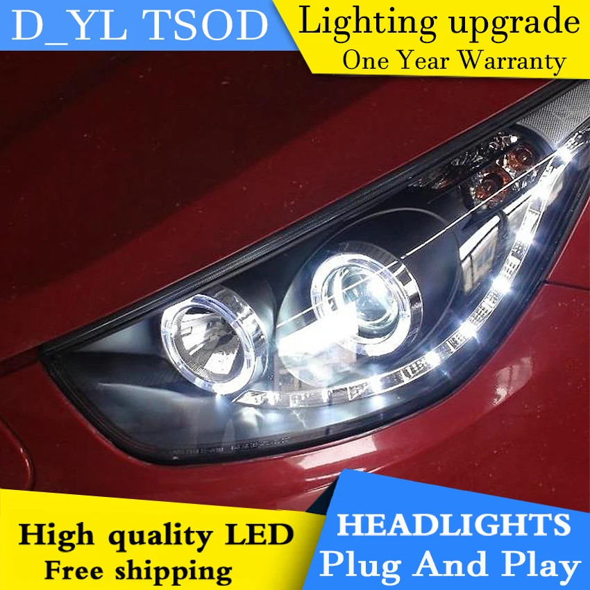 DY_L Car Styling Head lamp for Hyundai Ix35 2010-2013 LED Headlight DRL H7/D2H HID Xenon bi xenon lens | Автомобили и мотоциклы