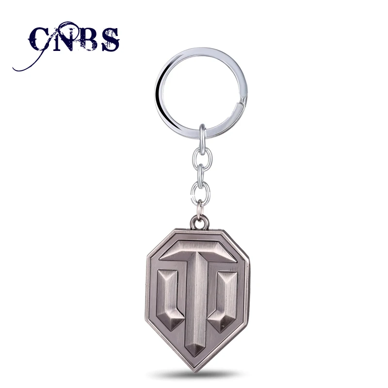 

World of Tanks Logo Keychain can Drop-shipping Metal Key Rings For Gift Chaveiro Key chain Jewelry YS10903