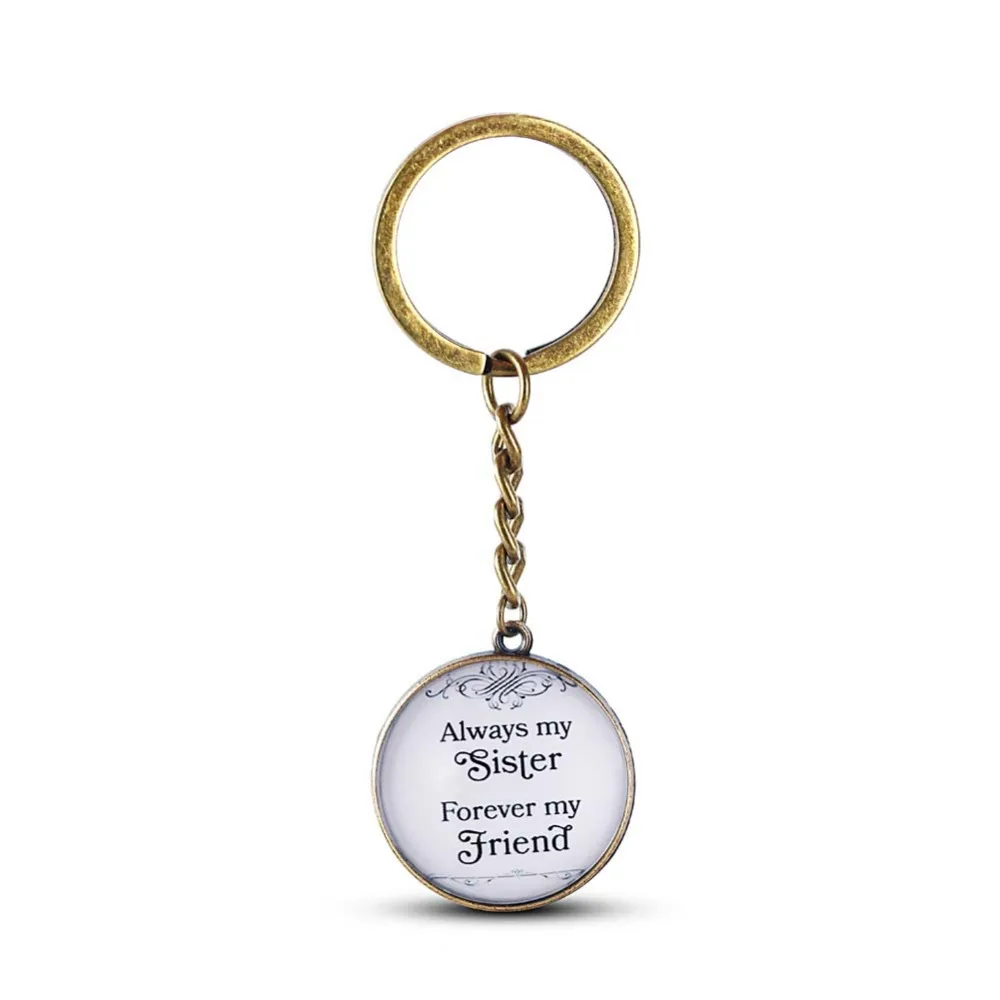 Дружба стеклянный брелок для ключей кабошон сумка кулон подарок на день рождения
