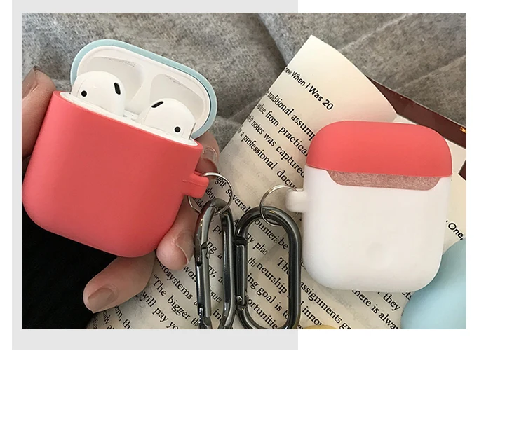 ТПУ Силиконовые Bluetooth беспроводные наушники чехол для Airpods защитный чехол Аксессуары для кожи для Apple Airpods зарядная коробка