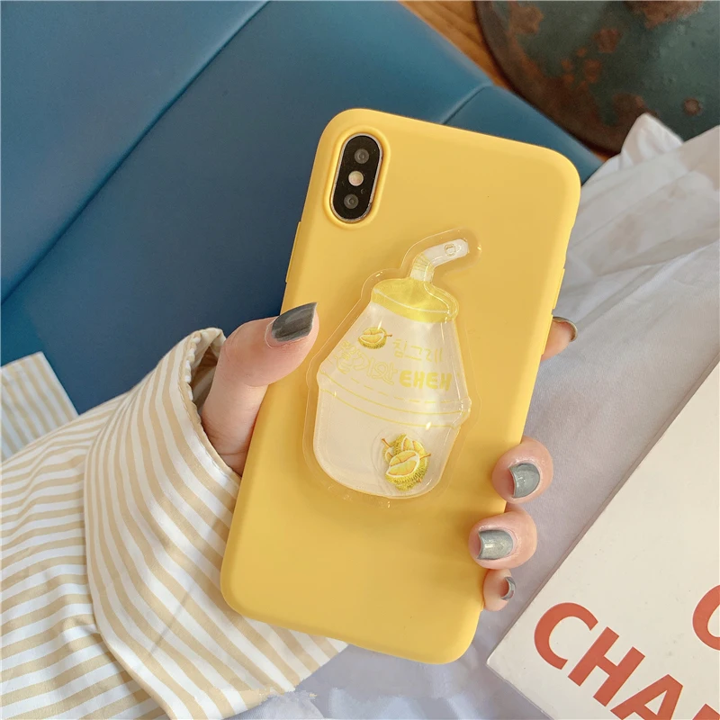 Ainike Cute 3D Summer Drink Milk Toy Liquid Squishy Soft TPU Phone Case For Samsung Galaxy J3 J710 J530 J4 J6Plus C8 ON7 J2Prime |