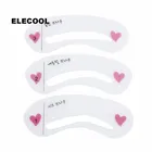 ELECOOL 3 шт. новый трафарет для бровей, многоразовые трафареты для бровей, карточка для рисования, инструменты для красоты