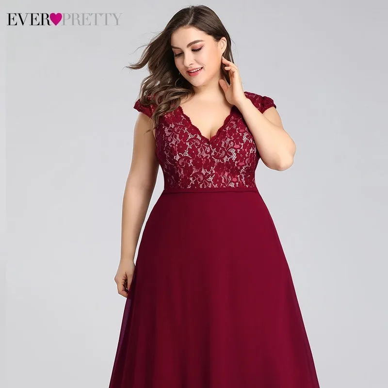 Ever Pretty платье для выпускного вечера Черное кружево Vestido De Formatura Longo элегантное ТРАПЕЦИЕВИДНОЕ ПЛАТЬЕ С v-образным вырезом и коротким рукавом длинное вечернее платье