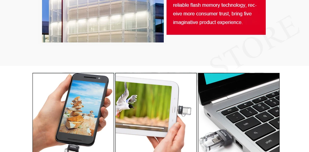 Sandisk sdd3 Экстремальный высокоскоростной флеш-накопитель 150 м/с 32 Гб OTG USB3.0 128 ГБ 256 Гб двойной OTG USB флеш-накопитель 64 ГБ флеш-накопитель 16 Гб