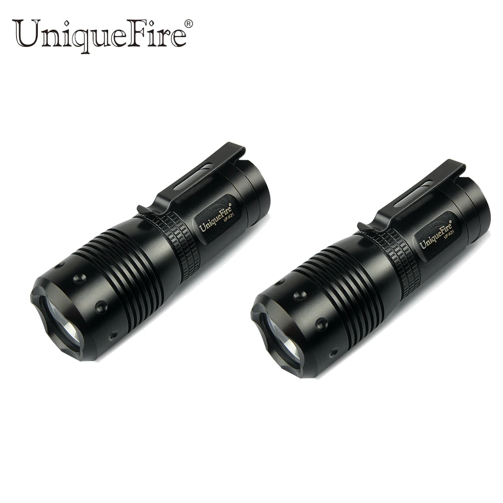 UniqueFire 2/шт. UF K21 Мини светодиодный фонарь Blacklight 1200 люменов сильный яркий для