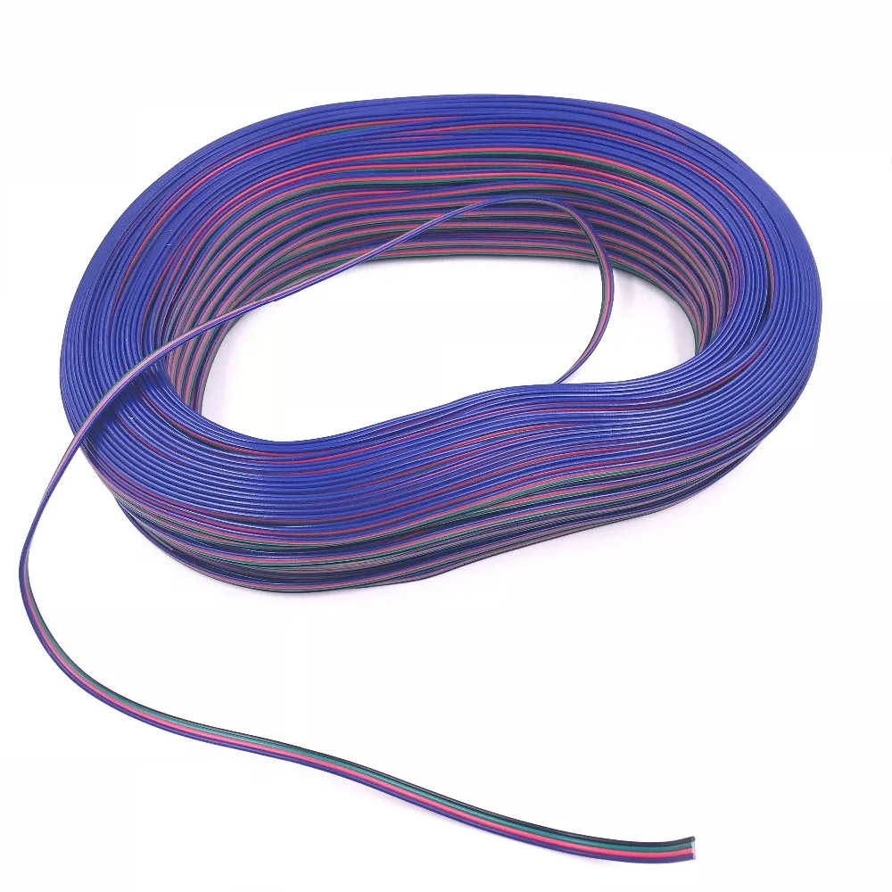 22AWG луженый медный Электрический провод 4Pin медный кабель с ПВХ изоляцией электрический Удлинительный шнур светодиодный удлинитель