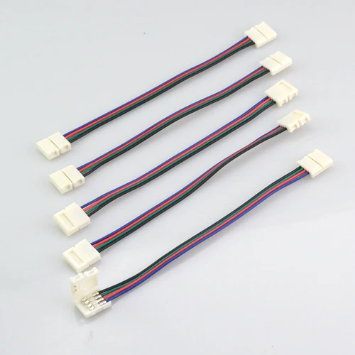 4-контактный RGB-кабель со светодиодной лентой без пайки с двойным разъемом и