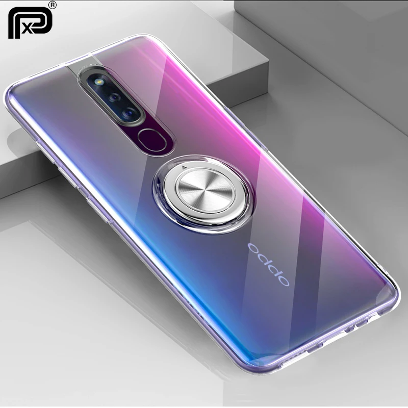 Чехол для OPPO F11 Pro Reno K1 RX17 NEO F9 F9 Pro A7X Reno 10x zoom, мягкий прозрачный защитный чехол с кольцом и подставкой