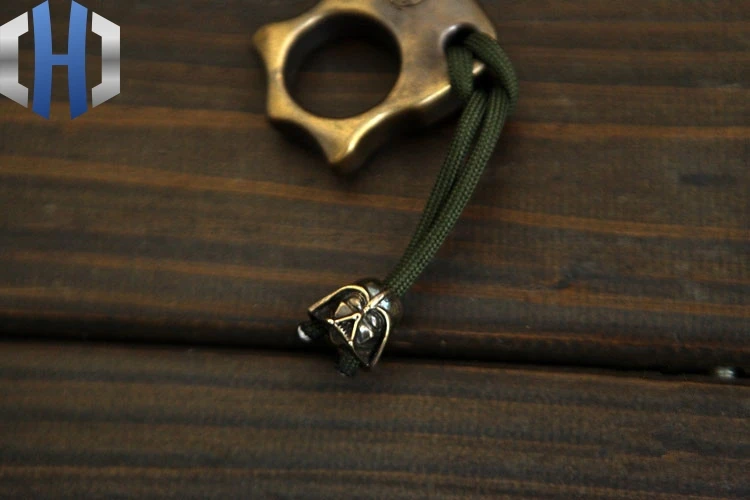 Латунный ремешок EDC DIY латунная пряжка черный рыцарь Зонт нож кулон подвесной