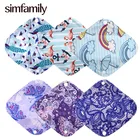 Simfamily 10 шт Многоразовые водонепроницаемые бамбуковые тканевые трусики, смешанные цвета, оптовая продажа