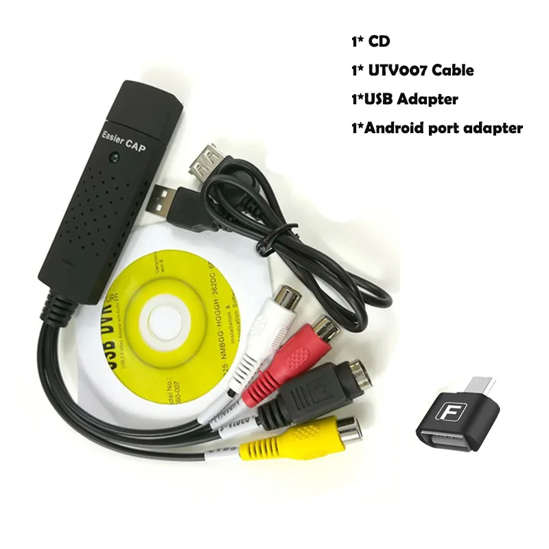 USB 2 0 Easycap захват 4 канальный видео ТВ DVD VHS Аудио Захват адаптер карта легче крышка