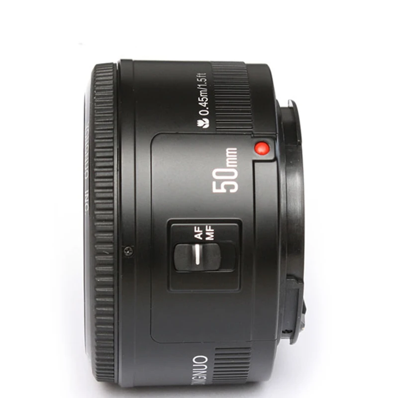 Объектив YONGNUO YN50mm f1.8 YN EF 50 мм f/1 8 AF апертура YN50 автофокус с чехлом на кожух линзы