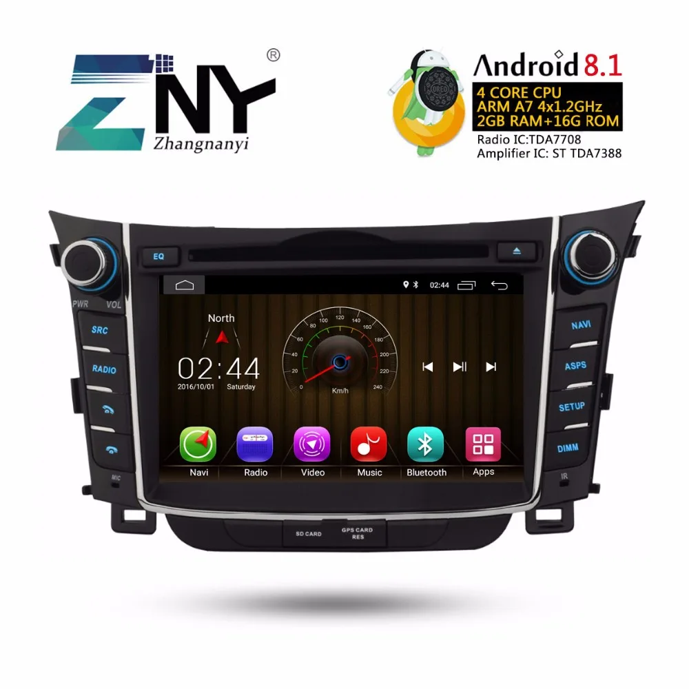 7 &quotAndroid 8 1 автомобильный DVD авто радио для hyundai I30 Elantra GT 2011-2016 2 Din gps навигация