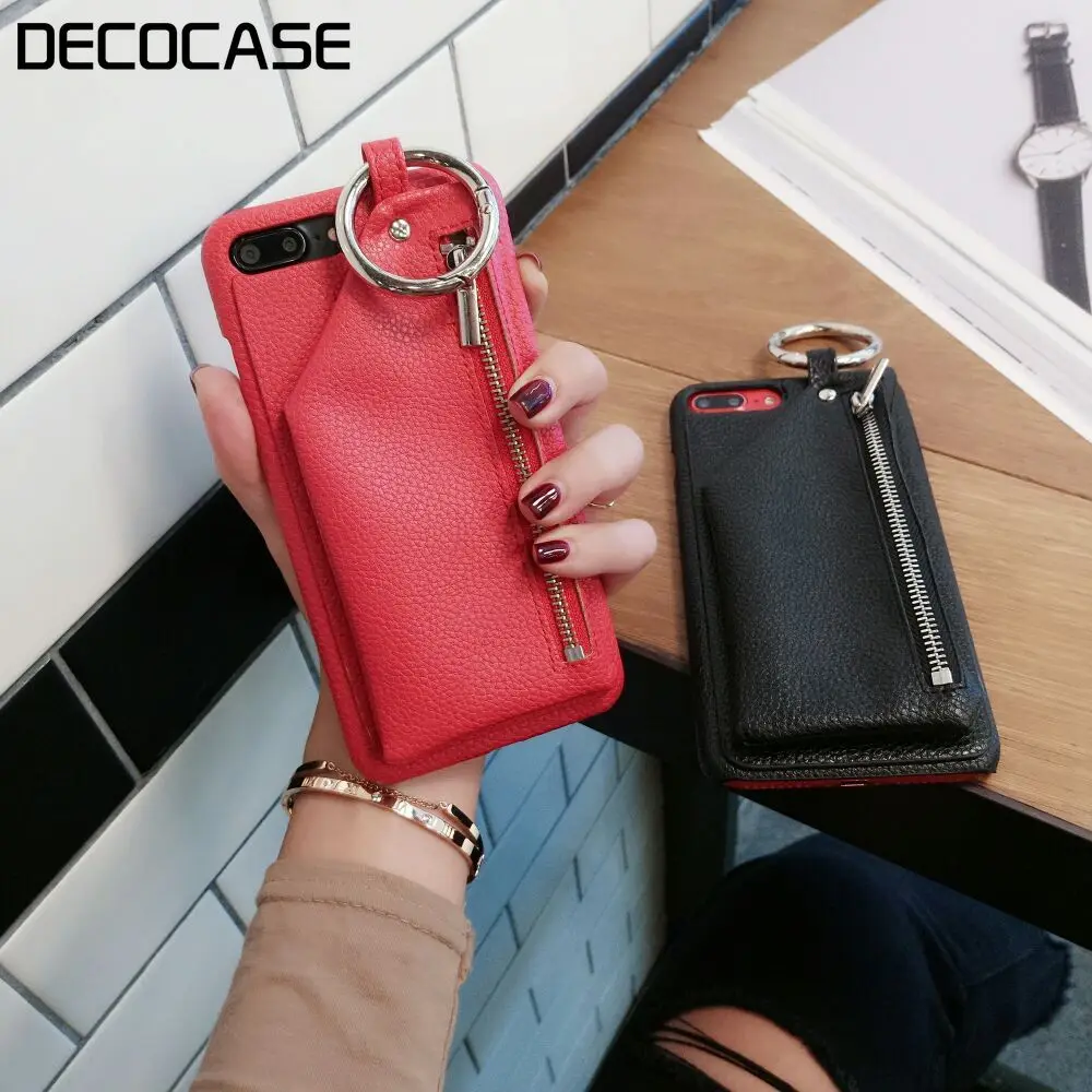 DECOCASE роскошный женский розовый бумажник из искусственной кожи чехол для