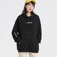 jvzkass 2019 sweatshirt pink long sleeved long womens new hoodie chic embroidery letters loose shirt large size pullover z301