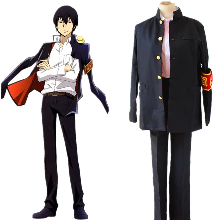 

Anime HITMAN REBORN! Hibari Kyoya Cosplay Costumes Uniforms (Blazer + Pants + Tie)