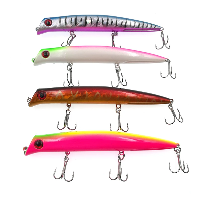 

8Pcs Floating Popper Lure 12.6CM 16.3G Topwater Artificial Bait Pesca Fishing Wobblers Sea Fishing Tackle 6# Hooks Hard Bait