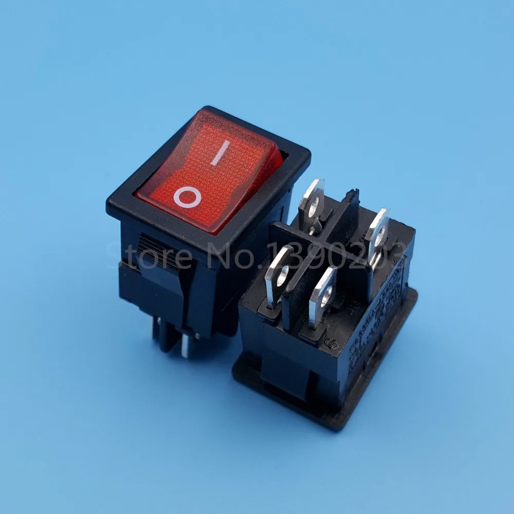 10 шт. RLEIL RL3 4 красная лампа 4Pin ВКЛ ВЫКЛ поддерживаемый DPST мини кулисный