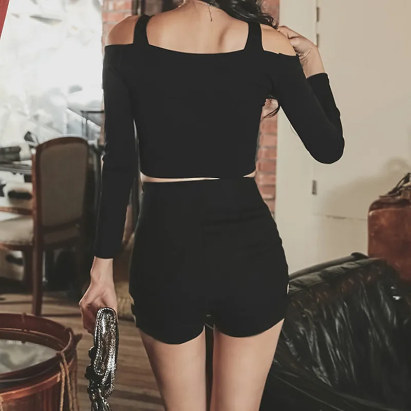 Винтажные обтягивающие шорты с высокой талией Сексуальные клубные праздничные