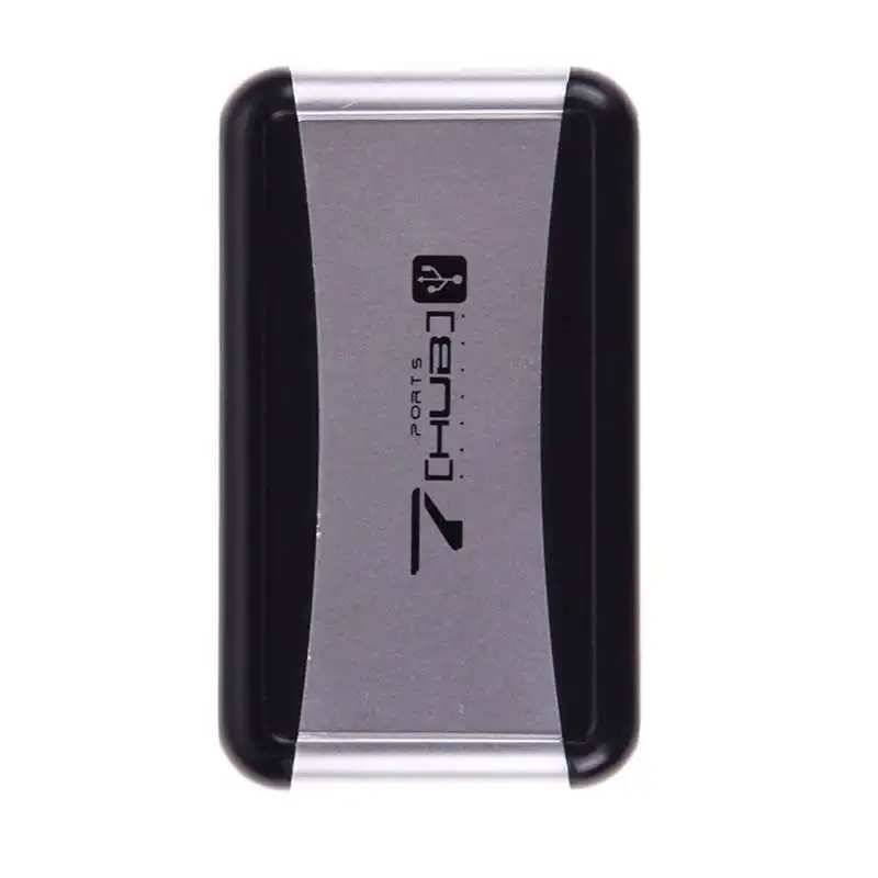 Eu Plug External Hub 7 Usb 2.0 Ports With Multi-Socket Power Supply Slot For Notebook Pc Mac | Электроника