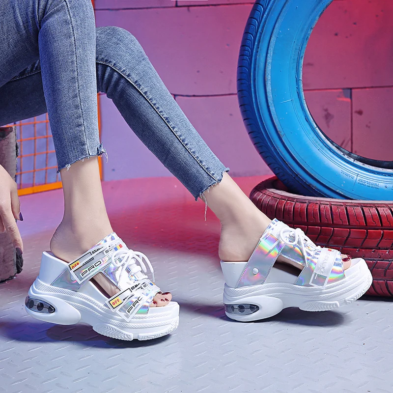 Женские шлепанцы на очень высоком каблуке 11 см пляжные сандалии женская обувь