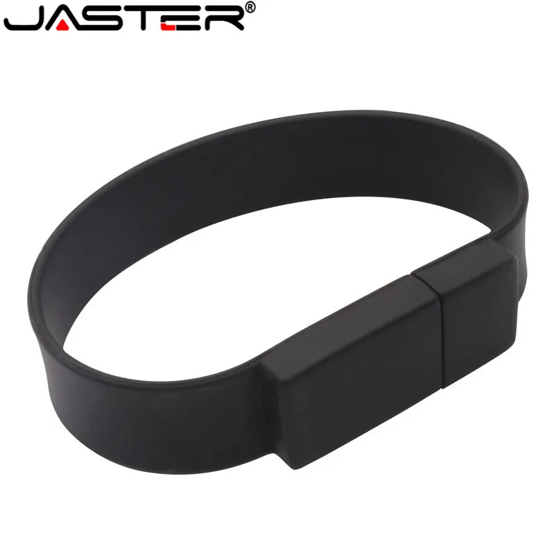 Силиконовый браслет JASTER, браслет на запястье, 64 ГБ, 128 ГБ, 32 ГБ, 16 ГБ, 8 ГБ, 4 Гб, USB 2,0, флеш-карта памяти, Флеш накопитель, U диск, флешки, подарки