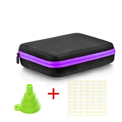 Purple 60 бутылок Алмазная вышивка крестиком аксессуары ящик для инструментов контейнер для хранения алмазов полный квадратный круглый 5D Вышивка мозаика - Цвет: Purple