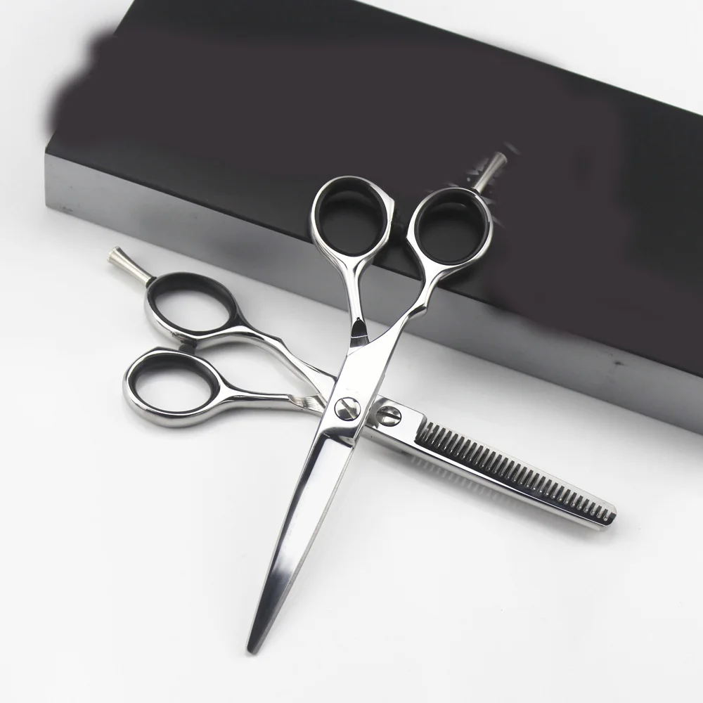 Логотип " 5,5" бренд левая ручные ножницы для резки Истончение Scissor стрижки Парикмахерские Стиль профессиональные инструменты для груминга