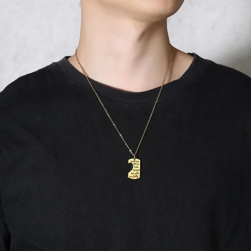 Vnox кулоны в виде сердца для папы мамы и ребенка &quotлюбовь&quot ожерелье золотистого