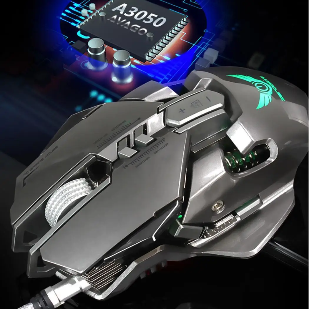 Прочная противоскользящая игровая мышь с подсветкой USB для Windows XP/Vista/7/8/10/OSX 1x7