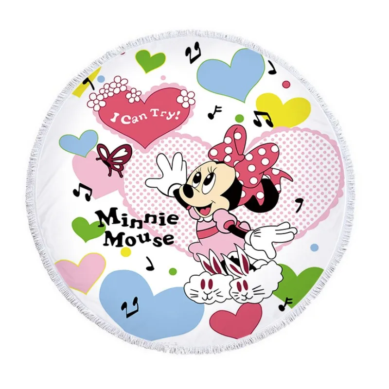Disney мультфильм Розовый Минни Микки Маус микрофибра мягкий круглый лето тонкое