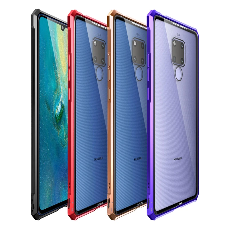 Роскошный металлический защитный чехол для huawei mate 20 Pro Lite прозрачный стеклянный X